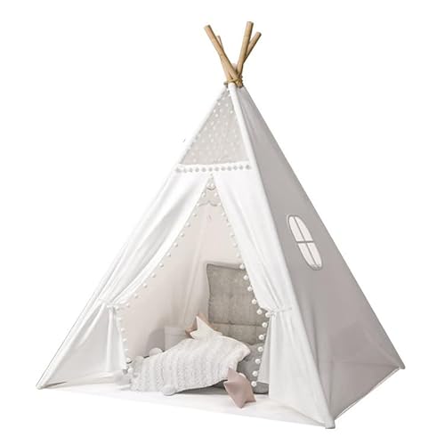 Baketron Kindertipi Spielzelt Tipi Zelt für Kinder Kinderzimmer Deko Kinderzelt Für Drinnen Spielzelt Indoor Spielgeräte Spielzimmer Wigwam Faltbares Spielhaus von Baketron