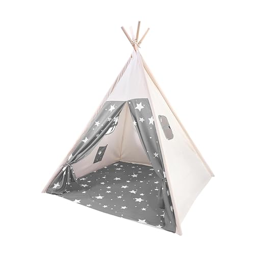 Baketron Tipi Zelt für Kinder,Kinder Zelt,Spielzelt mit Bodendecke und Fenster,Kinderzimmer Mädchen kinderzelt für drinnen und draußen spielzelt Kinder von Baketron