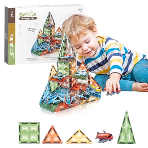 Balakaka Magnetische Bausteine Dinosaurier 29 Stück, Vorschule Lernen Sensorische Montessori Spielzeug Weihnachten Geburtstagsgeschenk, STEM-Lernspielzeug-Geschenk für Kinder 3+ Jahre Balakaka Magnetische Bausteine Dinosaurier 29 Stück, Vorschule Lernen Sensorische Montessori Spielzeug Weihnachten Geburtstagsgeschenk, STEM-Lernspielzeug-Geschenk für Kinder 3+ Jahre von Balakaka