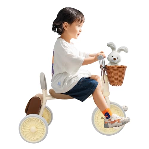 Kinder Dreirad, Klappbares Kleinkind-Dreirad mit Pedalen, Robuste Räder und Bequemer Sitz, Baby Erstes Lauflern-Dreirad für 2-6 Jahre alt (ohne Tasche) von Balider