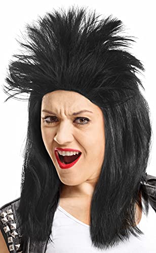 Balinco 80er Tina Rockstar Perücke Perücke schwarz - das perfekte Accessoire für Ihr rockiges Kostüm zum Karneval Balinco 80er Tina Rockstar Perücke Perücke schwarz - das perfekte Accessoire für Ihr rockiges Kostüm zum Karneval von Balinco
