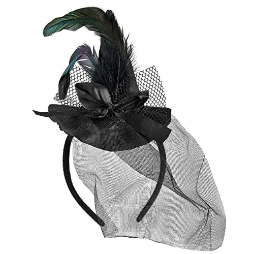Balinco Hexenhut für Damen und Kinder – Haarreif mit Schleier, Federn & Schleife, Hexen Zubehör und Kostüm deko für Halloween, Karneval & Mardi Gras, Einheitsgröße Balinco Hexenhut für Damen und Kinder – Haarreif mit Schleier, Federn & Schleife, Hexen Zubehör und Kostüm deko für Halloween, Karneval & Mardi Gras, Einheitsgröße von Balinco