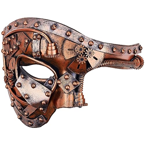 Steampunk Halbmaske (Gold/Bronze) von Balinco