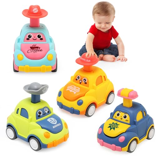 Ballery Baby Auto Spielzeug ab 1 Jahr, Baby Spielzeug 1 2 3 Jahr, Press-and-Go Spielzeugauto Set für Kleinkinder, Jungen und Mädche von Ballery