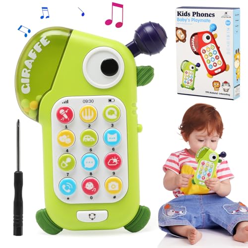 Ballery Baby Telefon Spielzeug, Baby Handy Musikspielzeug ab 1 Jahr, Spielhandy ab 6 9 Monate, Spielzeughandy mit Musiklichten, TelefonGeschenk für Mädchen Jungen von Ballery