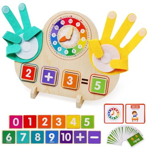 Ballery Montessori Spielzeug ab 3 4 5 Jahre, Spielzeug ab 3 Jahre Holzspielzeug Fingerzählmathe Kinder Mathe Lernspielzeug aus Holz, Geschenke Jungen Mädchen Ballery Montessori Spielzeug ab 3 4 5 Jahre, Spielzeug ab 3 Jahre Holzspielzeug Fingerzählmathe Kinder Mathe Lernspielzeug aus Holz, Geschenke Jungen Mädchen von Ballery