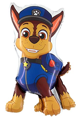 Ballonheld Folienballon Paw Patrol Chase ca. 80cm heliumgeeignet lange Schwebezeit Kinderballons von Ballonheld