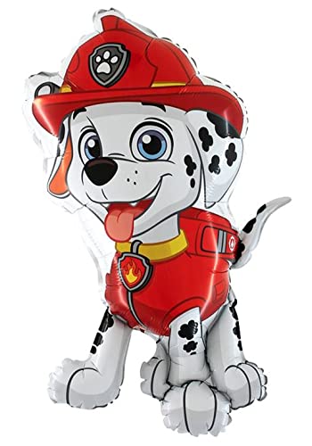 Ballonheld Folienballon Paw Patrol Marshall ca. 80cm heliumgeeignet lange Schwebezeit Kinderballons von Ballonheld