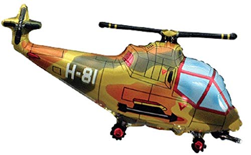 Ballonheld großer Folienballon Militär Hubschrauber Camouflage ca. 100 x 50cm von Ballonheld