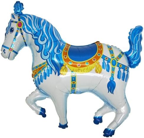 Zirkus Pferd blau 60cm gross Folienballon von Ballonheld