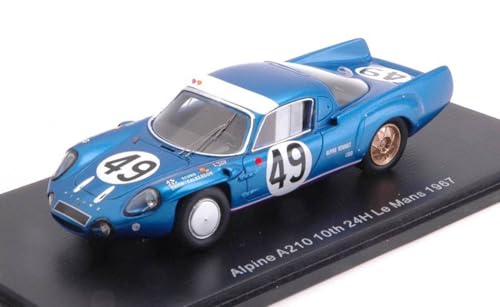 Modell in Maßstab, kompatibel mit Alpine A210 N.49 10th LM 1967 A.DE CORTANZE-A.LE GUELLEC 1:43 SPARK MODEL S5690 von BaloccoModel