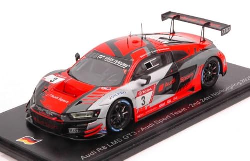 Modell in Maßstab, kompatibel mit Audi R8 GT3 N.3 2nd 24 H NURBURGRING 2020 BORTOLOTTI-HAASE-WINKELHOCK 1:43 SPARK MODEL SG681 von BaloccoModel