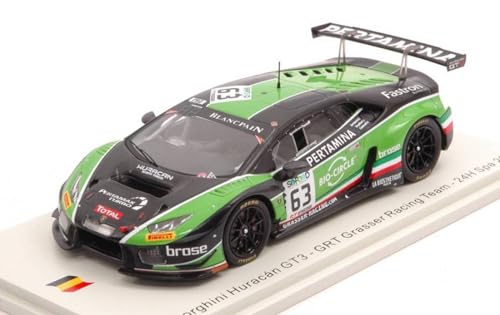 Spark Model Modell in Maßstab kompatibel mit Lamborghini Huracan GT3 N.63 24 H 2017 BORTOLOTTI-CALDARELLI-ENGELHA 1:43 SB297 von BaloccoModel