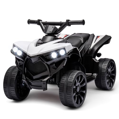 6V Elektrisches Quad für Kinder, Elektroauto Kinder ATV Mit Musik, Hupe, LED-Scheinwerfer, 70 x 42 x 45 cm, für Kinder 3+ Jahre von Baloveby