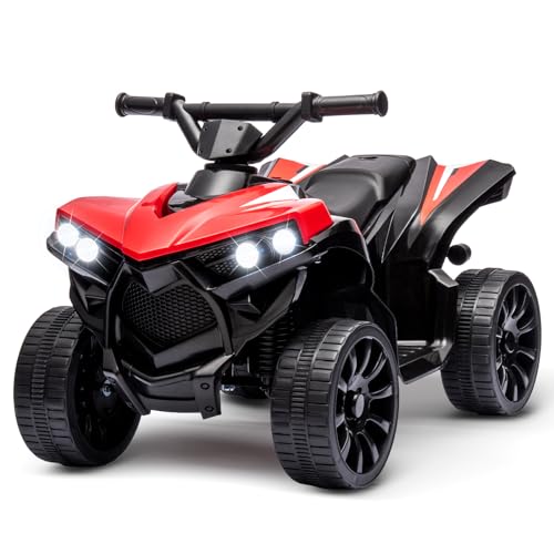 6V Elektrisches Quad für Kinder, Elektroauto Kinder ATV Mit Musik, Hupe, LED-Scheinwerfer, 70 x 42 x 45 cm, für Kinder 3+ Jahre von Baloveby