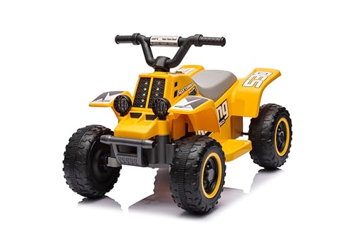 Elektrisches Quad für Kinder, 6V Elektroauto Kinder ATV Mit Musik, FußStüTzen Und VorwäRts/RüCkwäRts, 70 x 42 x 45 cm, für Kinder 3+ Jahre von Baloveby