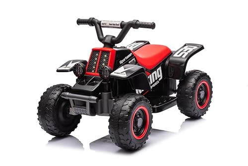 Elektrisches Quad für Kinder, 6V Elektroauto Kinder ATV Mit Musik, FußStüTzen Und VorwäRts/RüCkwäRts, 70 x 42 x 45 cm, für Kinder 3+ Jahre von Baloveby