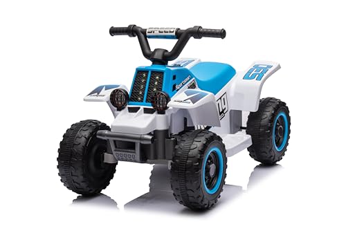 Elektrisches Quad für Kinder, 6V Elektroauto Kinder ATV Mit Musik, FußStüTzen Und VorwäRts/RüCkwäRts, 70 x 42 x 45 cm, für Kinder 3+ Jahre von Baloveby