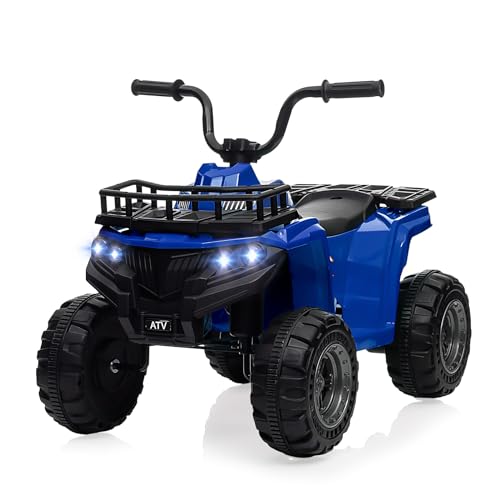 Elektro-Quad 12V Kinderquad, Elektroauto Kinder ATV, 12V Batteriebetriebenes Spielzeugauto Mit Fernbedienung, LED-Lichtern Und Sicherheitsgurten für Jungen Und MäDchen Ab 2-6 Jahren von Baloveby