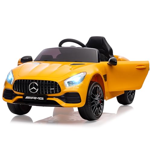 Elektroauto für Kinder, Mercedes-Benz Amg-Gt Lizenziertes Elektroauto für Kinder Von 3–8 Jahren Mit Kindersicherung, Scherentür, Federung, 3 Geschwindigkeiten, Led-Leuchten, Hupe von Baloveby