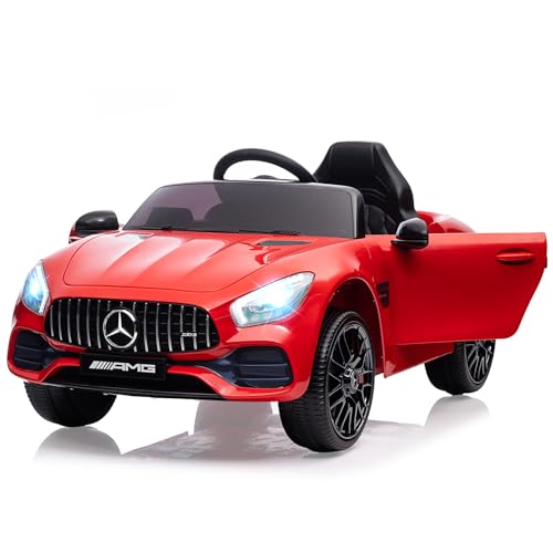 Elektroauto für Kinder, Mercedes-Benz Amg-Gt Lizenziertes Elektroauto für Kinder Von 3–8 Jahren Mit Kindersicherung, Scherentür, Federung, 3 Geschwindigkeiten, Led-Leuchten, Hupe von Baloveby