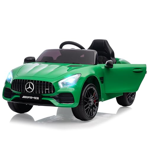 Elektroauto für Kinder, Mercedes-Benz Amg-Gt Lizenziertes Elektroauto für Kinder Von 3–8 Jahren Mit Kindersicherung, Scherentür, Federung, 3 Geschwindigkeiten, Led-Leuchten, Hupe von Baloveby