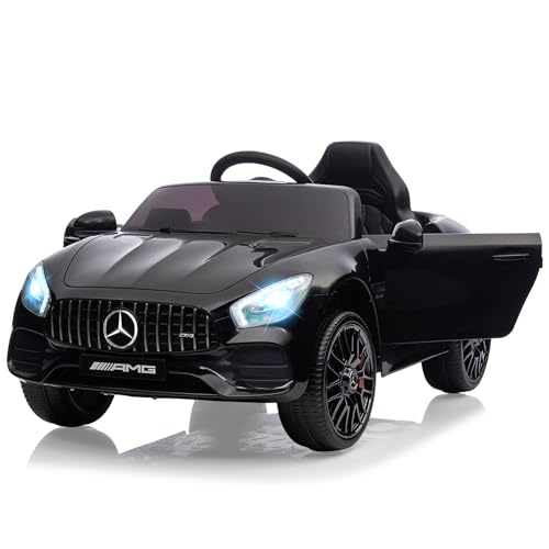 Elektroauto für Kinder, Mercedes-Benz Amg-Gt Lizenziertes Elektroauto für Kinder Von 3–8 Jahren Mit Kindersicherung, Scherentür, Federung, 3 Geschwindigkeiten, Led-Leuchten, Hupe von Baloveby