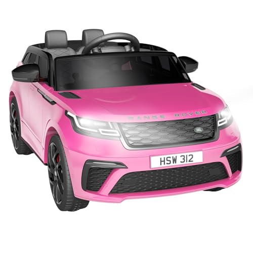 Kinder Elektroauto, Land Rover Mit Lizenz 12V Kinder-Elektroauto Mit Fernbedienung, Musik, FrüHerziehung, USB, Tf, Mp3, Elektrisches Kinderauto für 3 Bis 8 Jahre (Rosa) von Baloveby