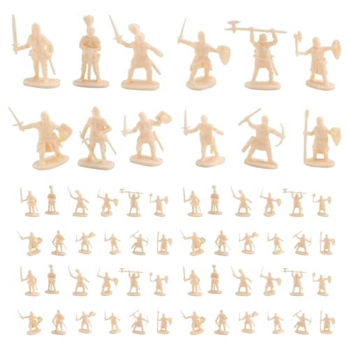 Balrbex 1:72 200/Set Kunststoff Antike Soldaten Figuren Spielzeug Archaische Soldaten MäNner SchwertkäMpfer Action Figure Mach Es Selbst Krieg Szene Spielzeug Gelb von Balrbex