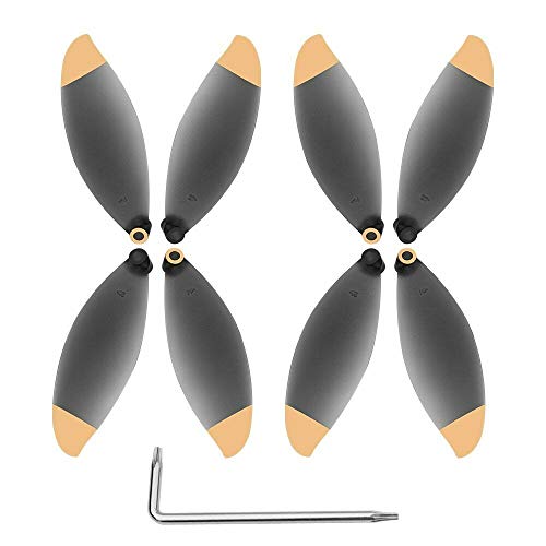 Balrbex 8 StüCke Propeller Requisiten für Papagei Anafi Drone Blatt FlüGel Fan ZubehöR (Schwarz und Gold) von Balrbex