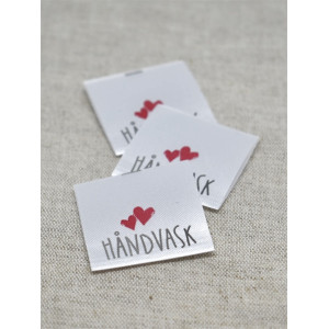 Label Handwäsche Handmade Weiß - 5 Stück von Balsløw