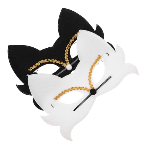 Baluue 2 Stück Teiliges Katzenmasken Halloween und Party Weiche Bequeme Stoffmasken in Schwarz und Weiß Leichte Tiermasken für Erwachsene für Karneval und Kindergartenveranstaltungen Baluue 2 Stück Teiliges Katzenmasken Halloween und Party Weiche Bequeme Stoffmasken in Schwarz und Weiß Leichte Tiermasken für Erwachsene für Karneval und Kindergartenveranstaltungen von Baluue