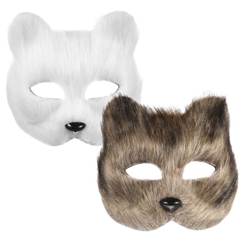Baluue 2 Stück Tiermasken Fuchs Motiv Halloween Maske für Erwachsene Leichte Langlebige Blanko Masken für DIY Karneval Fasching Kostümparty und Cosplay Unisex in Weiß Baluue 2 Stück Tiermasken Fuchs Motiv Halloween Maske für Erwachsene Leichte Langlebige Blanko Masken für DIY Karneval Fasching Kostümparty und Cosplay Unisex in Weiß von Baluue