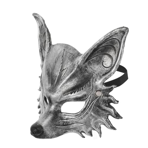 Baluue Halloween Fuchs Halbgesichtsmaske Pu-schaum Silber Realistische Tiermaske für Damen und Herren Atmungsaktiv Vielseitig für Cosplay Maskenball Karneval und Halloween-partys Baluue Halloween Fuchs Halbgesichtsmaske Pu-schaum Silber Realistische Tiermaske für Damen und Herren Atmungsaktiv Vielseitig für Cosplay Maskenball Karneval und Halloween-partys von Baluue