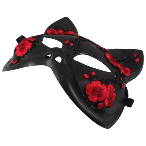 Baluue Halloween Katzen Fuchsgesichtsmaske aus Leichtem Kunststoff Halbe Gesichtsbedeckung für Damen Wiederverwendbare Tierkostüm-maske für Karneval Party und Halloween Baluue Halloween Katzen Fuchsgesichtsmaske aus Leichtem Kunststoff Halbe Gesichtsbedeckung für Damen Wiederverwendbare Tierkostüm-maske für Karneval Party und Halloween von Baluue