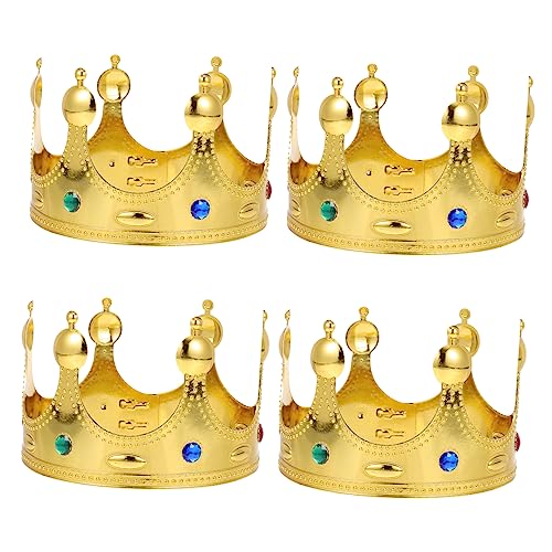 Baluue Königskronen Für Geburtstagsfeiern Goldene Kostümkrone Für Krone Für Prinz Und Prinzessin Perfekte Partyaccessoires Für Kostümpartys Und Feiern von Baluue