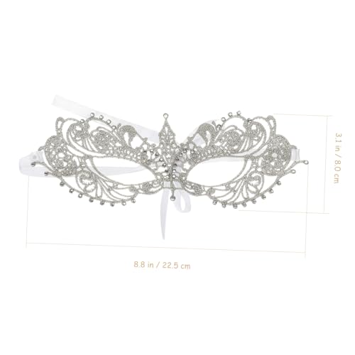 Baluue Silberne Spitzen Masquerade Maske Damen Maskenball Kostüm Party Karneval Tanz Verkleidung mit Filigranem Design und Komfortablem Sitz für Halloween und Festliche Anlässe Baluue Silberne Spitzen Masquerade Maske Damen Maskenball Kostüm Party Karneval Tanz Verkleidung mit Filigranem Design und Komfortablem Sitz für Halloween und Festliche Anlässe von Baluue