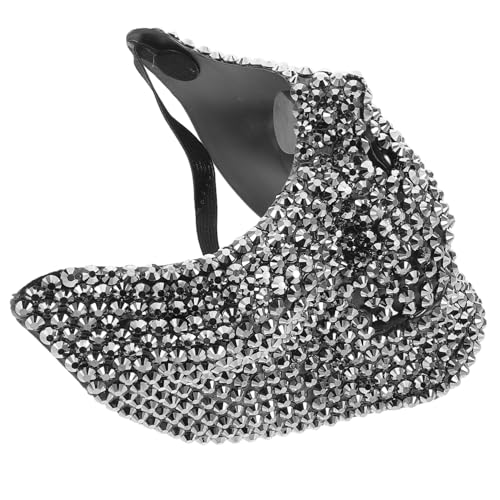 Baluue Skull Style Halloween Maske Silberfarbener Schädel Cosplay Prop Halbes Gesicht Gruselige Party Maske für Halloween Karneval Kostüm Baluue Skull Style Halloween Maske Silberfarbener Schädel Cosplay Prop Halbes Gesicht Gruselige Party Maske für Halloween Karneval Kostüm von Baluue