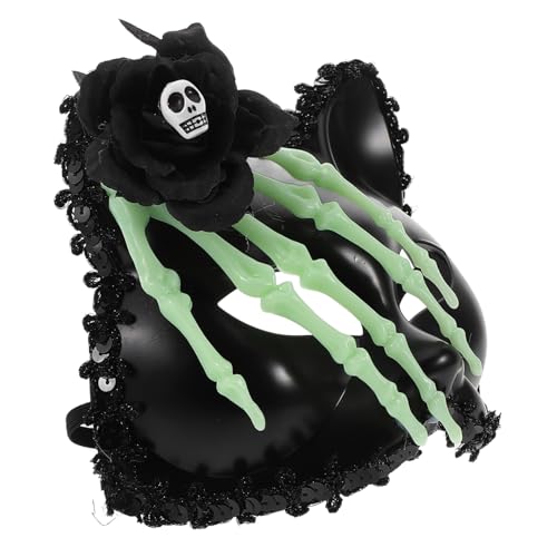 Baluue Skull-hand Halbgroße Katzenmaske aus Kunststoff für Halloween Fasching Karneval Maskenball Party Tiermaske mit Einzigartigem Blumen-design für Kostümpartys und Maskeraden Baluue Skull-hand Halbgroße Katzenmaske aus Kunststoff für Halloween Fasching Karneval Maskenball Party Tiermaske mit Einzigartigem Blumen-design für Kostümpartys und Maskeraden von Baluue