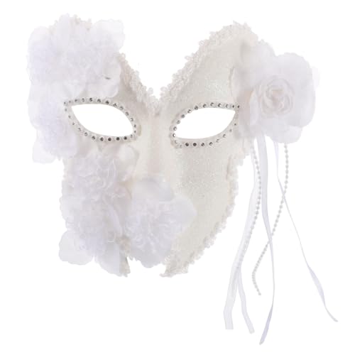 Baluue Venezianische Vollgesichts maske mit Spitze und Blumen für Damen und Herren Weiße Masquerade Maske mit Feiner Handwerkskunst Komfortabel Gepolstert Geeignet für Karneval Halloween Baluue Venezianische Vollgesichts maske mit Spitze und Blumen für Damen und Herren Weiße Masquerade Maske mit Feiner Handwerkskunst Komfortabel Gepolstert Geeignet für Karneval Halloween von Baluue