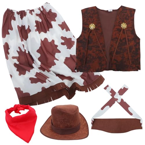 Baluue Western Cowgirl Kostüm Damen Weste Bandana Hut Atmungsaktiv Westernlook für Halloween Karneval Themen Partys Westen Cosplay Zubehör Baluue Western Cowgirl Kostüm Damen Weste Bandana Hut Atmungsaktiv Westernlook für Halloween Karneval Themen Partys Westen Cosplay Zubehör von Baluue