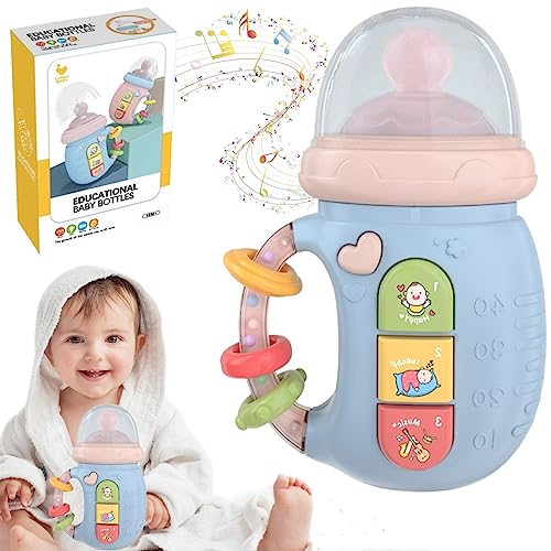 Baby Spielzeug ab 3 Monate, Beissring Baby aus Silikon BPA-frei, Rassel Greifling für 6-12 Monate, Musikalische Spielzeuge für 1 Jahr Babies, Beißspielzeug Baby für 7 8 9 10 Monate Jungen MäDchen von Bambebe