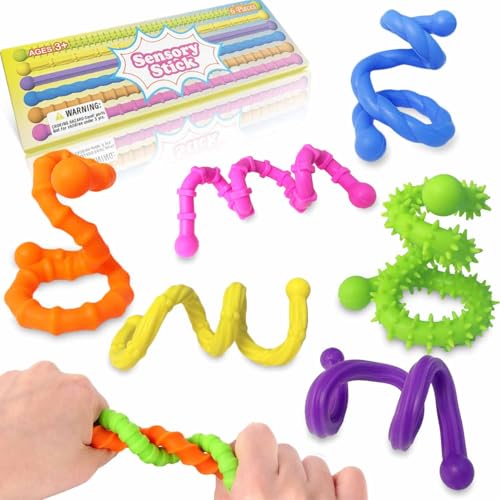 Bambebe 6 Pack Sensory Fidget Spielzeug für Kinder Kleinkinder: Silikon Sensorische Spielzeug für Autismus Kinder, Angst Relief Fidget Stress ADHS Bambebe 6 Pack Sensory Fidget Spielzeug für Kinder Kleinkinder: Silikon Sensorische Spielzeug für Autismus Kinder, Angst Relief Fidget Stress ADHS von Bambebe