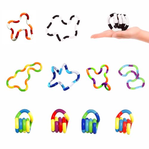 Bambebe Fidget Toys Set 10 Stück, Tangle Zappelspielzeug Autismus ADHS, Stressabbau Twister Fidget Toy, Sensorisches Handspielzeug für Kinder Erwachsene, Hand-Augen-Koordination Stimming Spielzeug Bambebe Fidget Toys Set 10 Stück, Tangle Zappelspielzeug Autismus ADHS, Stressabbau Twister Fidget Toy, Sensorisches Handspielzeug für Kinder Erwachsene, Hand-Augen-Koordination Stimming Spielzeug von Bambebe
