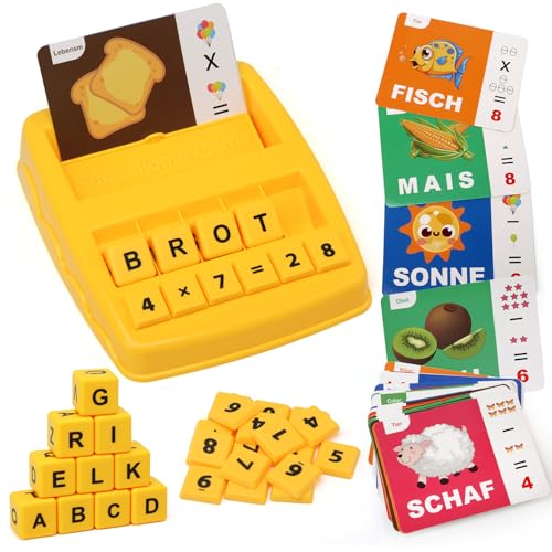 Bambebe Lernkarten Montessori Spielzeug Lesen Lernen, Buchstaben Lernen Spielzeug ab 3-8 Jahre, Montessori Kinderspielzeug ab 3-6 Jahre für Mädchen und Junge, Einschulung Geschenk(Deutsch) von Bambebe