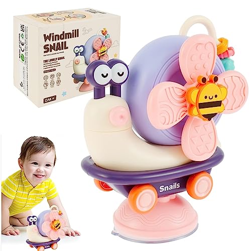 Bambebe Saugnapf Spielzeug ab 6-12 Monate, 3 in 1 Montessori Badespielzeug ab 1 2 3 Jahr, Baby Sensorik Motorikspielzeug für 7 8 9 10 Monate Jungen Mädchen Kinder Geschenke von Bambebe