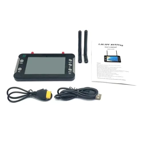 Bamberg 5,8G FPV-Monitor mit DVR 40CH 4,3-LCD-Display 16:9 NTSC/PAL Automatische Suche Videoaufzeichnung für RC FPV Drone Quadcopter von Bamberg