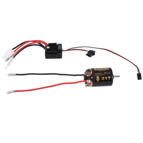 Bamberg 540 Brushed Motor 21T mit 1060 Brushed ESC 60A 2-3S LiPo Wasserdichter Elektrischer Geschwindigkeitsregler für RC 1/10 Crawler Car von Bamberg