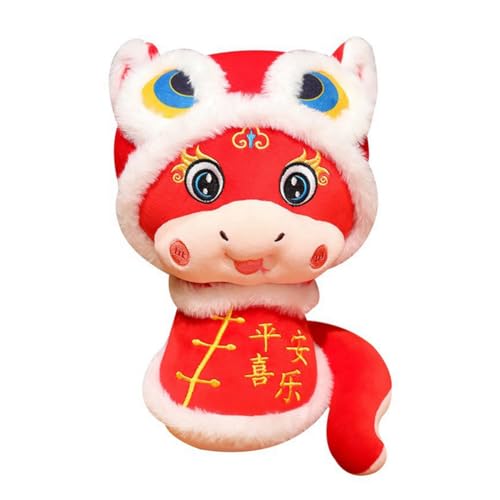 Bamberg Löwenschlangenpuppe 2025 Süßes Chinesisches Neujahrsspielzeug Maskottchen Frühlingsfest Schlangen-Plüschtier 2025 Süße Neue Puppe 42 cm von Bamberg