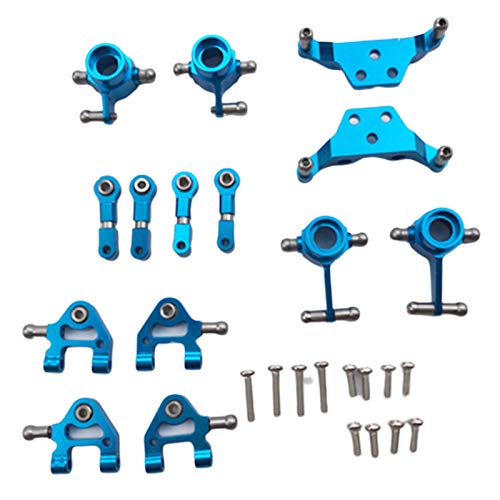 Bamberg Metall Verbesserte Teile Lenkung Cup Swing Arm Plate Set für P929 P939 K969 K979 K989 K999 1/28 RC Auto, Blau von Bamberg